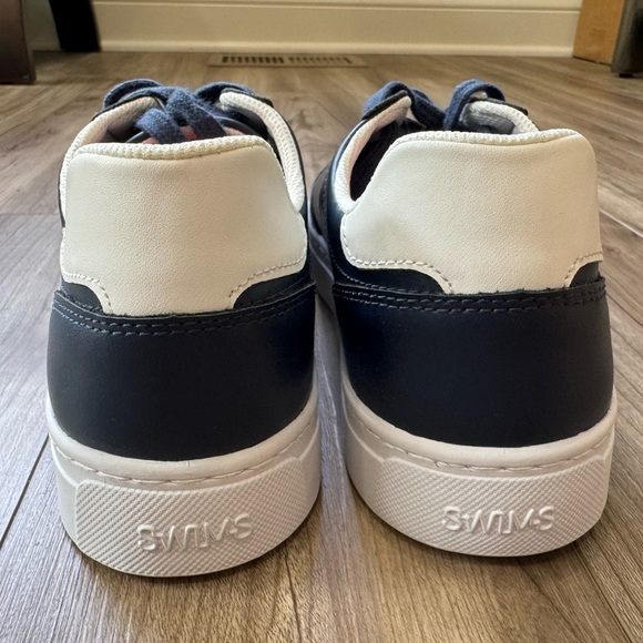 SWIMS Avenue Leather Sneaker Casual Shoes Navy Men’s Size 8 New in Box - Picture 4 of 13